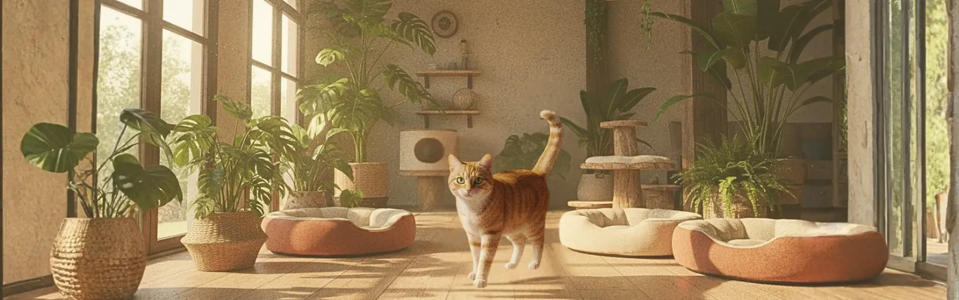 Espace de repos végétalisé de Neko Chigura baigné de lumière